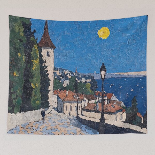 Item preview, Lausanne | Post-impressionist painting style designed and sold by ComicsFactory.