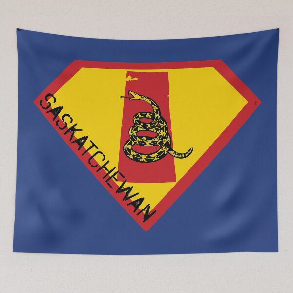 Item preview, SASKATCHEWANIAN SHIELD - Freedom Is The Superpower -  Gadsden Snake Flag - Dont Tread On Me SUPERHERO SASKATCHEWAN spellout design designed and sold by pelagio.