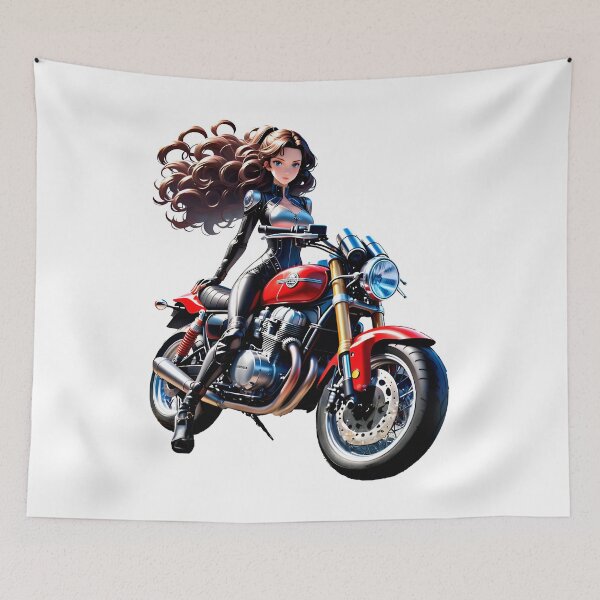 Item preview, Beautiful biker girl design, for girls who like adrenaline #2. designed and sold by UrbanTRIP.