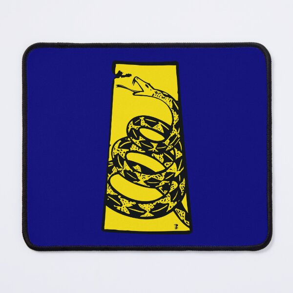 Item preview, SASKATCHEWANIAN - Libertarian - Don't Tread On Me Gadsden Snake on SASKATCHEWAN Map on Blue default background, #020279 designed and sold by pelagio.