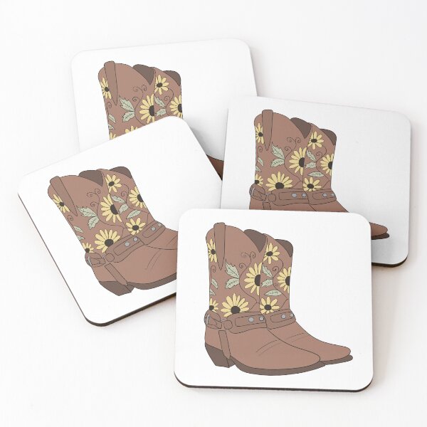 Item preview, Western Sunflower Cowboy Boots designed and sold by BearBrushes.