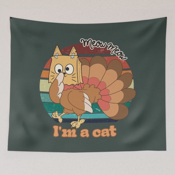 Artikelvorschau, Thanksgiving-Katze entworfen und verkauft von MayRahTee.