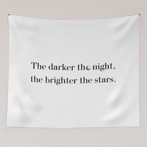 Item preview, The Darker the Night, the Brighter the Stars – Apollon Maykow Quote designed and sold by Festers.