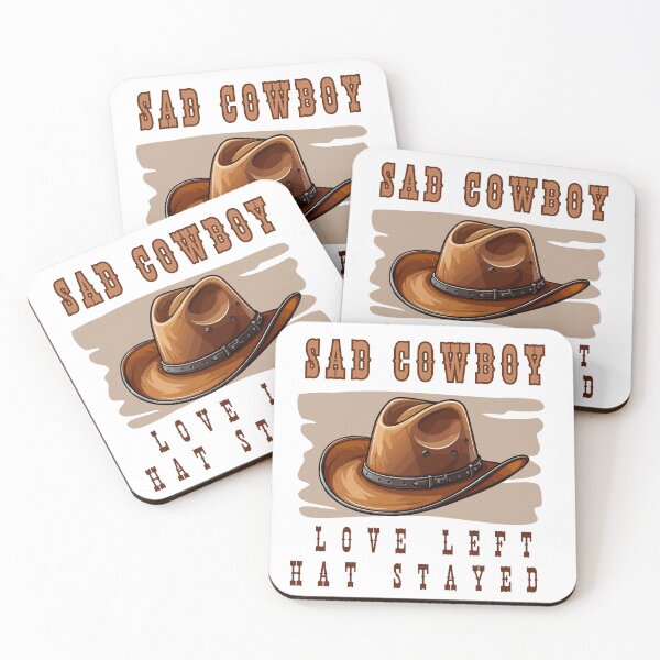 Item preview, Love left. Hat stayed – Sad Cowboy Aesthetic Tee designed and sold by E20STUDIO.