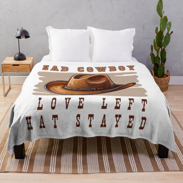 Item preview, Love left. Hat stayed – Sad Cowboy Aesthetic Tee designed and sold by E20STUDIO.