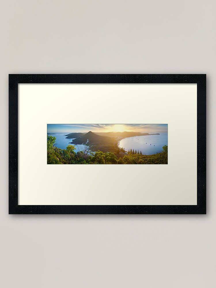 Thumbnail 1 of 7, Framed Art Print, Shoal Bay, New South Wales, Australia designed and sold by Chockstone.