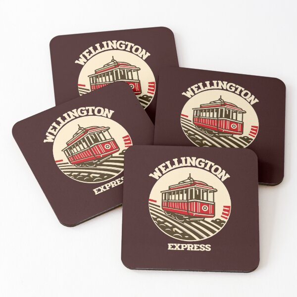 Item preview, Wellington Express - Retro Vintage Red Tram Design designed and sold by Highway45nz.
