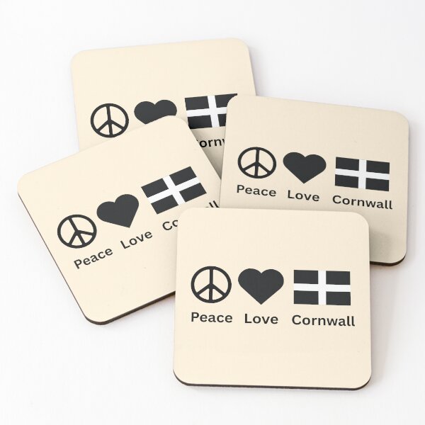 Item preview, Peace Love Cornwall designed and sold by Kilted Owl.