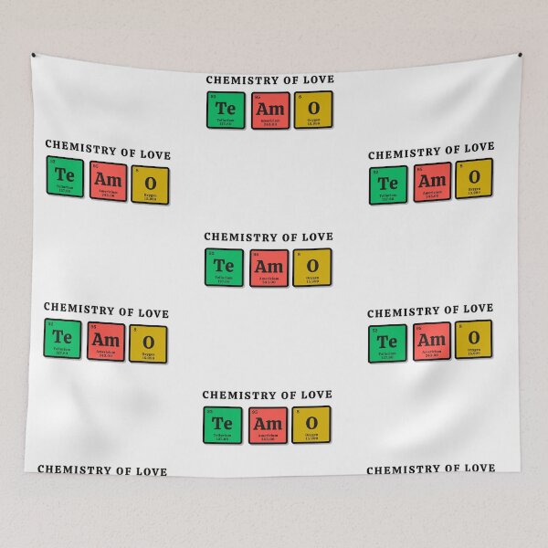 Item preview, Chemistry of Love: "Te Amo" Periodic Table Elements designed and sold by Psycho-Crazy.