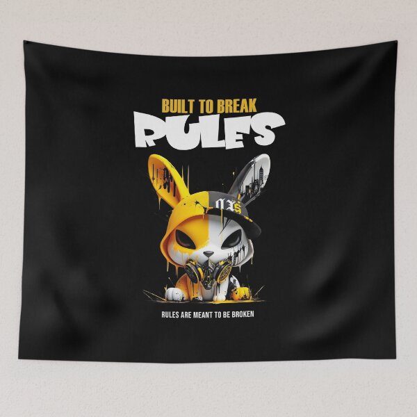 Item preview, Runway Glitch Bunny – Icon of Defiance designed and sold by AtuqStudio.