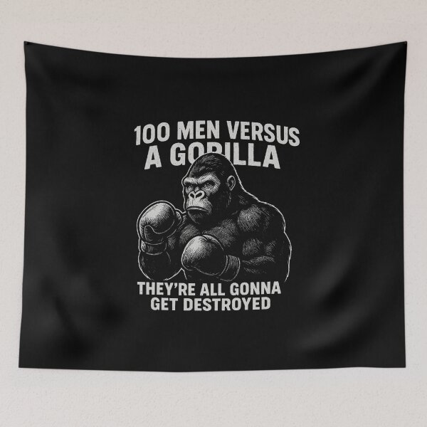 Item preview, Goss Apparel: 100 Men Vs Gorilla designed and sold by GossApparel.