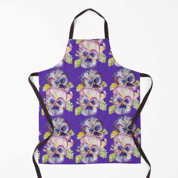 Item preview, Pansy Watercolor Purple Flower Pattern on Dark Purple designed and sold by Sarah  Rajkotwala.