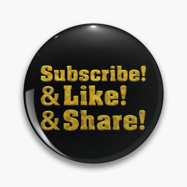 Item preview, Subscribe & Like & Share! Bold Gold Text designed and sold by Swabcraft.