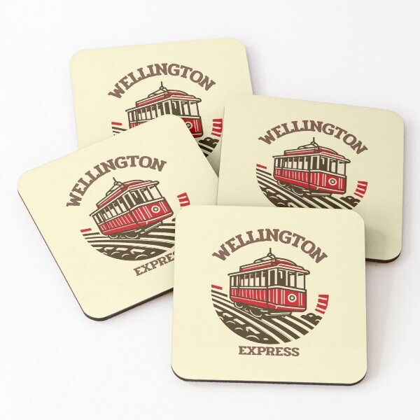 Item preview, Wellington Express - Retro Vintage Red Tram Design designed and sold by Highway45nz.