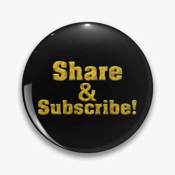 Item preview, Share and Subscribe! Bold Gold Text designed and sold by Swabcraft.