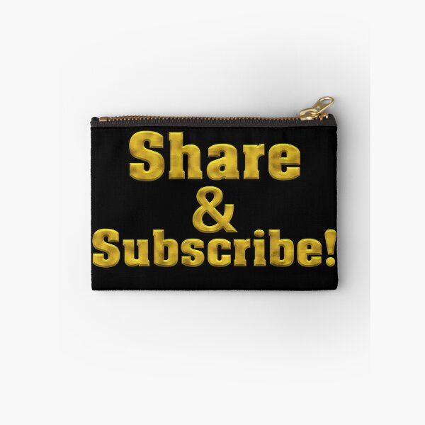 Item preview, Share and Subscribe! Bold Gold Text designed and sold by Swabcraft.