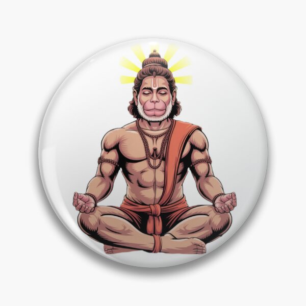 Item preview, Meditating Hanuman – Divine Strength in Silence designed and sold by IndianShopper.