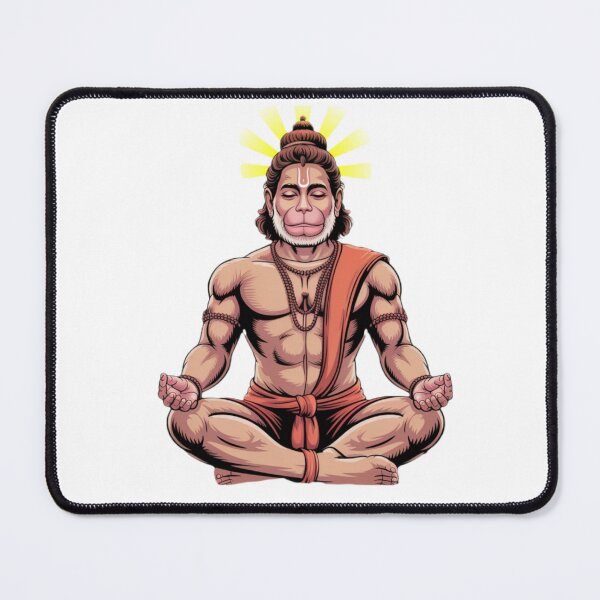 Item preview, Meditating Hanuman – Divine Strength in Silence designed and sold by IndianShopper.