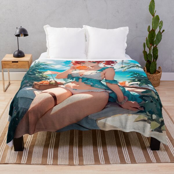 Item preview, T-shirt, of a beautiful girl on the beach, girl on the beach. Anime #5. designed and sold by UrbanTRIP.