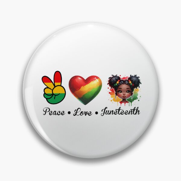 Item preview, Peace Love Juneteenth Celebration Freedom 1865 Girl designed and sold by R&BApparel.
