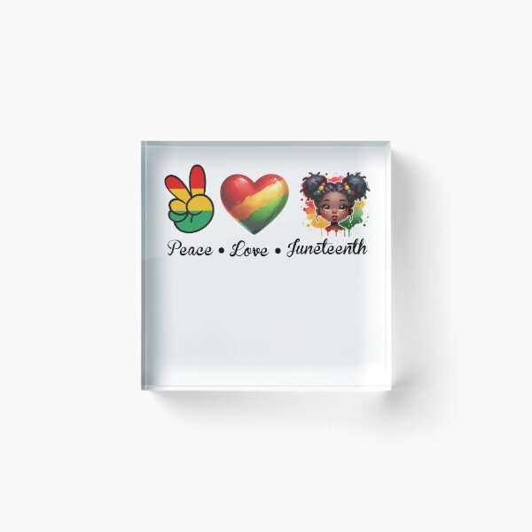 Item preview, Peace Love Juneteenth Celebration Freedom 1865 Girl designed and sold by R&BApparel.