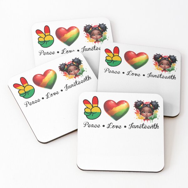 Artikelvorschau, Frieden Liebe Juneteenth Feier Freiheit 1865 Mädchen entworfen und verkauft von R&BApparel.