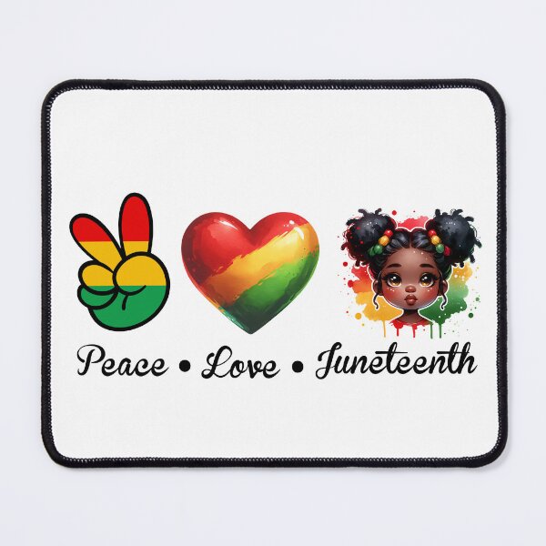 Item preview, Peace Love Juneteenth Celebration Freedom 1865 Girl designed and sold by R&BApparel.