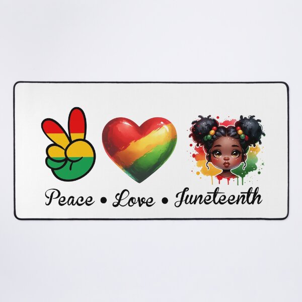 Item preview, Peace Love Juneteenth Celebration Freedom 1865 Girl designed and sold by R&BApparel.