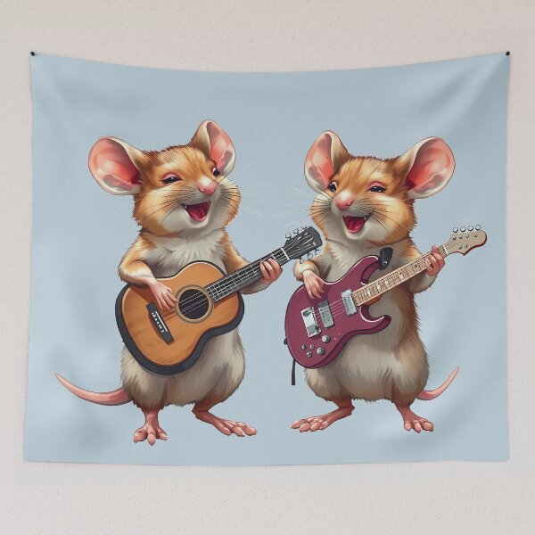 Item preview, Rock & Folk Guitarist Mouse Duo designed and sold by Artbellachi.