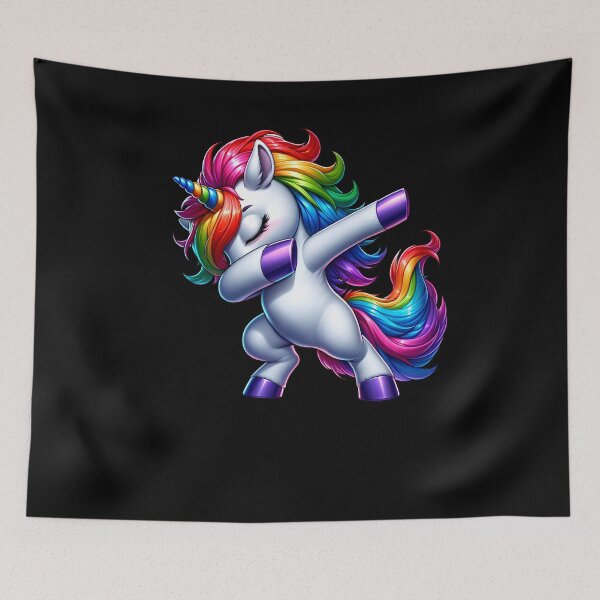 Item preview, Dabbing Unicorn Rainbow designed and sold by Kimberley King Art  King Art.