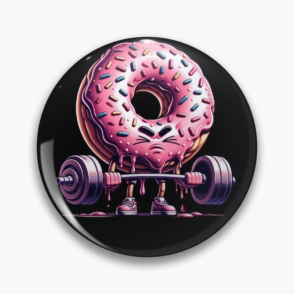 Item preview, Deadlift Weightlifting Funny Fitness Workout Gym Donut Lover designed and sold by Kimberley King Art  King Art.