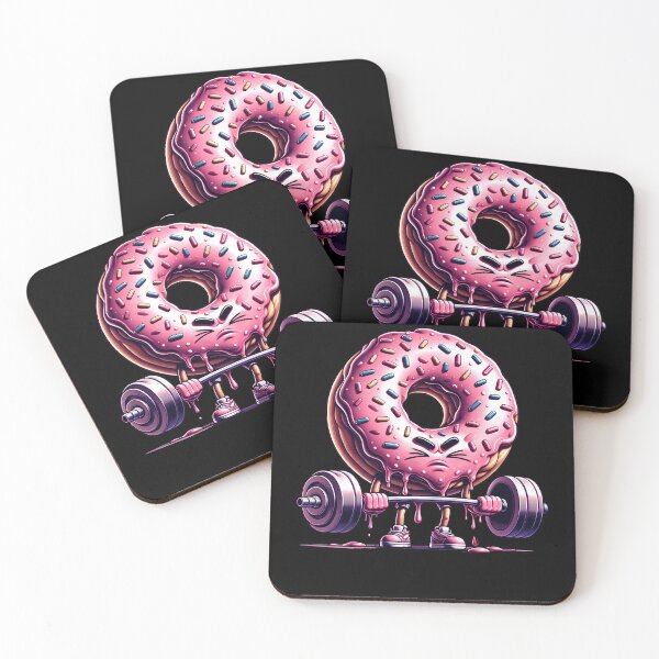 Item preview, Deadlift Weightlifting Funny Fitness Workout Gym Donut Lover designed and sold by Kimberley King Art  King Art.