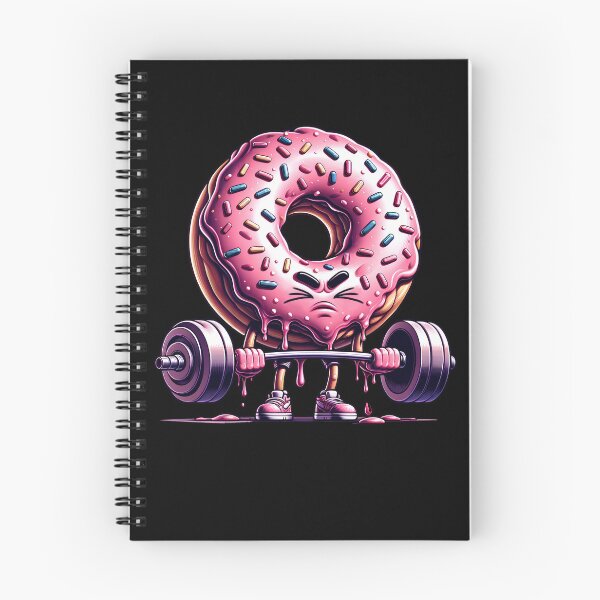 Item preview, Deadlift Weightlifting Funny Fitness Workout Gym Donut Lover designed and sold by Kimberley King Art  King Art.
