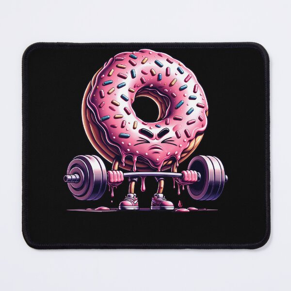 Item preview, Deadlift Weightlifting Funny Fitness Workout Gym Donut Lover designed and sold by Kimberley King Art  King Art.