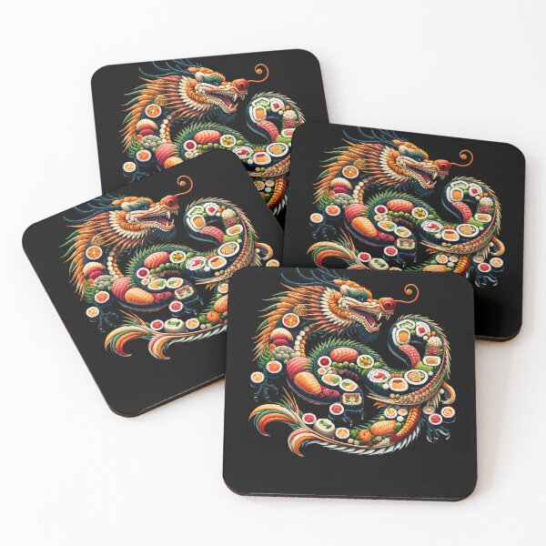Item preview, Sushi Dragon Roll Japanese Food Dragon Sushi designed and sold by Kimberley King Art  King Art.