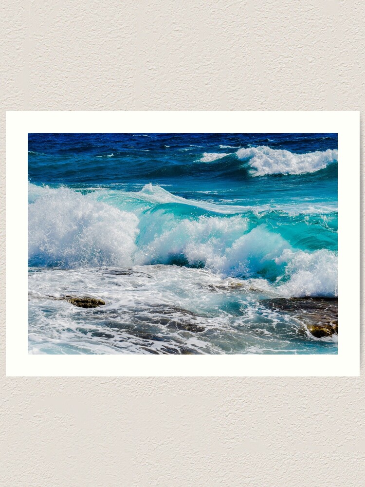 Blue Ocean Waves Art Print Ubicaciondepersonas Cdmx Gob Mx
