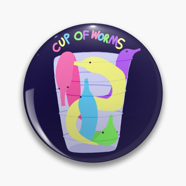 Item preview, Worms Off The String: Cup-O'-Worms! (Beady Eyes) designed and sold by ClumsyPillbug.