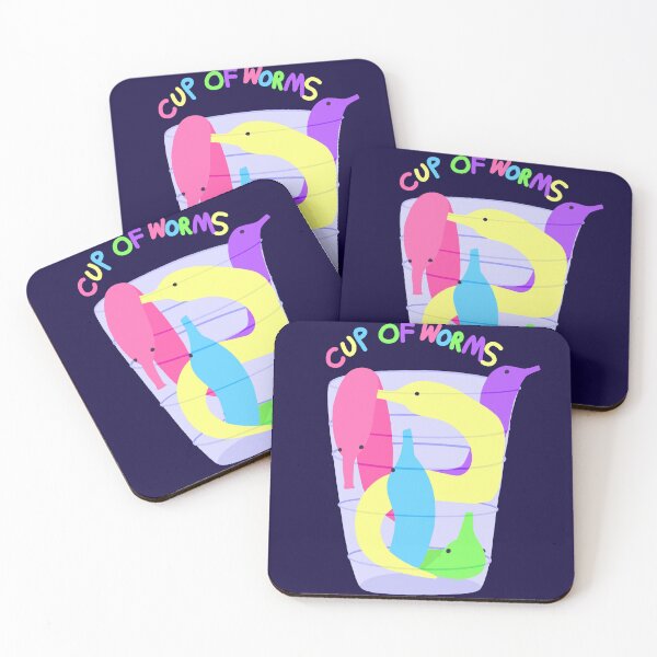 Item preview, Worms Off The String: Cup-O'-Worms! (Beady Eyes) designed and sold by ClumsyPillbug.