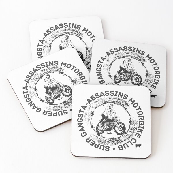 Item preview, Super Gangsta-Assassins Motorbike Club – Funny Biker Gang Parody designed and sold by UNK-Fatigues.