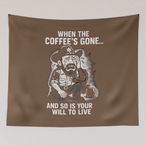 Item preview, Rick Cries Over Empty Coffee Cup – Walking Dead Parody designed and sold by BestDetailer.