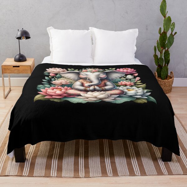 Item preview, Elephant Yoga Meditation Aesthetic Lotus Lover designed and sold by Kimberley King Art King Art.