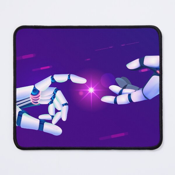 Item preview, machine conversation or machine learning, artificial intelligence hand reaching laser effect designed and sold by NiamLab.
