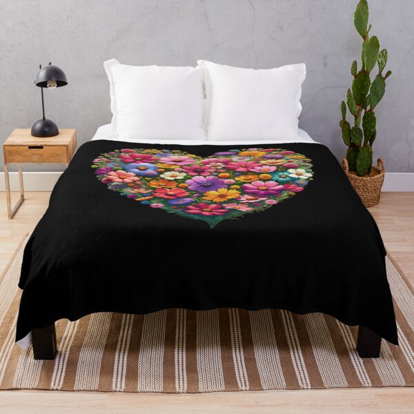 Item preview, Floral Heart Wildflower Nature Garden Lover designed and sold by Kimberley King Art King Art.
