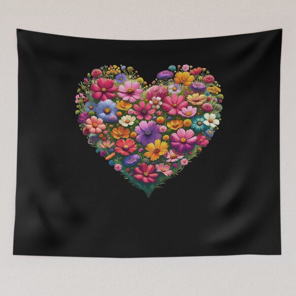 Item preview, Floral Heart Wildflower Nature Garden Lover designed and sold by Kimberley King Art  King Art.
