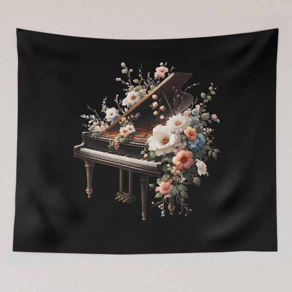 Item preview, Piano Aesthetic Floral Piano Player designed and sold by Kimberley King Art  King Art.