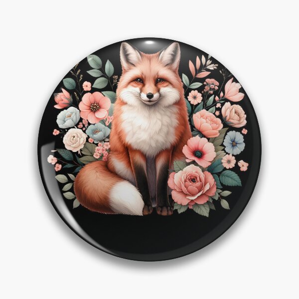 Item preview, Fox Aesthetic Floral Flower designed and sold by Kimberley King Art  King Art.