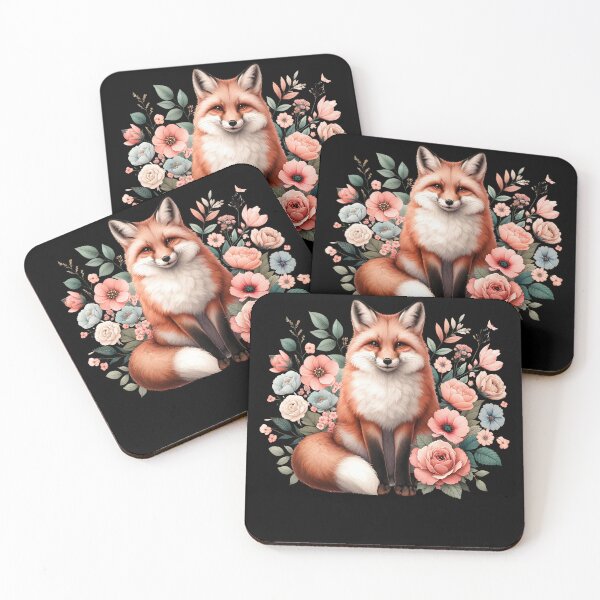 Item preview, Fox Aesthetic Floral Flower designed and sold by Kimberley King Art  King Art.