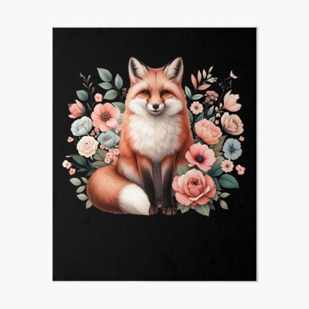 Item preview, Fox Aesthetic Floral Flower designed and sold by Kimberley King Art  King Art.