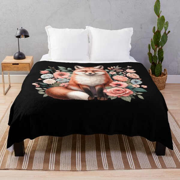 Item preview, Fox Aesthetic Floral Flower designed and sold by Kimberley King Art  King Art.