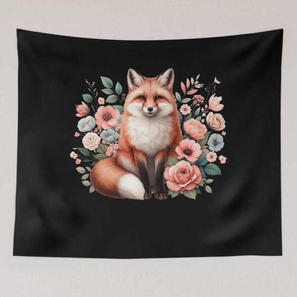 Item preview, Fox Aesthetic Floral Flower designed and sold by Kimberley King Art  King Art.